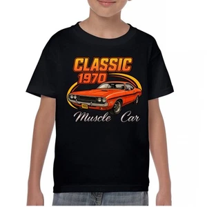 Classic 1970 Muscle Car Youth T-shirt American Legendary Performance Kids - Picture 1 of 50