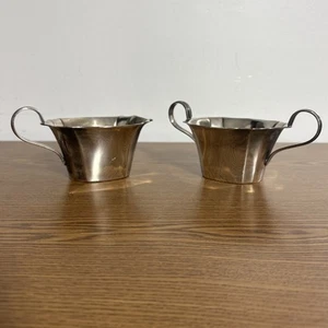Antikes Forbes Silver Co offenes Zucker- und Milchkännchen versilberte Platten Muster #4810 - Bild 1 von 15