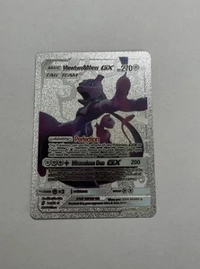 Mewtwo & Mew GX Silver Foil Fan Art Premium Collector Pokemon Card 71/236  - Picture 1 of 2