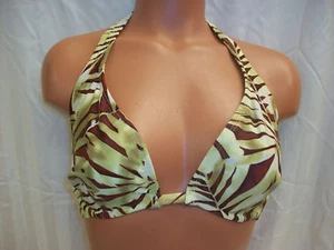 Sauvage Halter Tan&Red Bikini Top DCup Small/Med 2801L - Picture 1 of 3