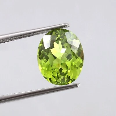 AAA Makellos Ceylon Peridot Grün Saphir Lose Oval Schliff Edelstein 11x9.50 MM - Bild 1 von 4