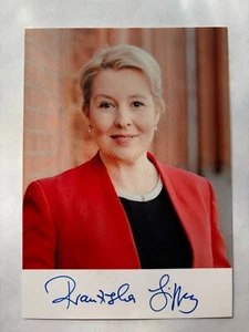Handsignierte Autogrammkarte , FRANZISKA GIFFEY , SPD - Bild 1 von 1
