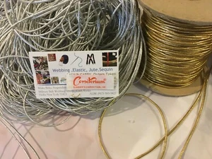 Metallic Gold - Silver Cord 1-50 Yard Christmas craft jewelry Sewing Trim Lurex - Picture 1 of 7