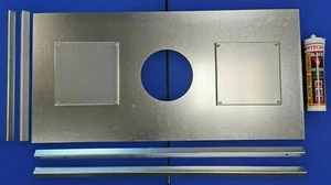 Stove register plate,steel chimney closure board wood burner 2 X sweep hatches - Picture 1 of 12