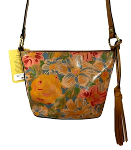 Patricia Nash Voletta Leder Top Zip Crossbody Bag - Citrus Rose - Neu mit Etikett - Bild 1 von 6