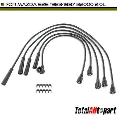 Juego de 5 cables de bujía para Mazda B2000 1986-1987 626 1983-1987 2,0 L SOHC gasolina Foto 1 de 4