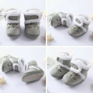 Kids Infant Baby Girls Boys Toddler Warm Slippers Socks Crib Shoes Boots - Picture 1 of 14