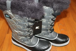 SOREL Tofino QUARRY CLOUDBURST blue metallic Silver Winter BOOTS 7 7.5 8 9 or 10 - Picture 1 of 12