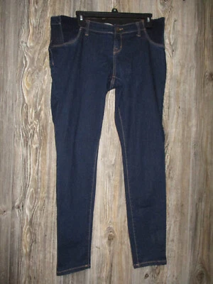 Pantalones de mezclilla para mujer Liz Lange Maternity Jeggings talla mediana lavado oscuro Foto 1 de 4