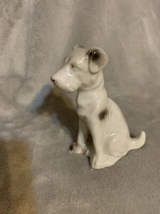 Vintage Scottish Terrier Hund Figur Porzellan sitzende Position Japan Aufdruck - Bild 1 von 7