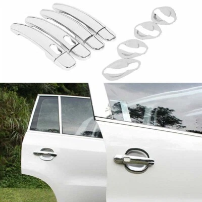 Chrome ABS 2013-2016 Cover Trim Fit For Volkswagen Tiguan Side Door Handle Bowl - Изображение 1 из 4