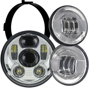 Eagle Lights Honda VTX 1300 1800 Chrome Projection LED Headlight, Passing Lights - Bild 1 von 11