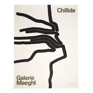 EDUARDO CHILLIDA 1964 Galerie Maeght Vintage Art Exhibition Lithograph Poster - Picture 1 of 5