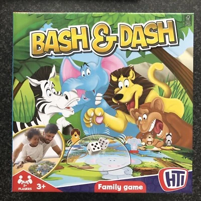 BASH & DASH RACE TO BASE BOARD GAME POP A DICE FUN FAMILY KIDS NEW - Image 1 of 2