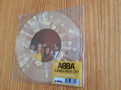 ABBA - SUMMER NIGHT CITY 7" RECORD STORE DAY 2018 CLEAR SPLATTER VINYL 1992/2000 - Image 1 of 4