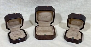 Gerald Genta Vintage Jewellery Box X3 Necklace Ring Cufflink Bracelet Gold OEM / - Picture 1 of 9
