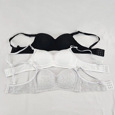 3 Piece Teens Girls Training Bras for 32a Big Kids Lightly Padded - Image 1 of 4