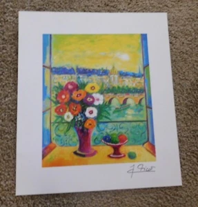 Jean Claude Picot "La Fenetre ouverte" 11.5 x 10 Lithograph art print with COA - Picture 1 of 3