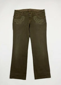 Blumarine jeans donna usato gamba dritta W34 tg 48 comfort denim verde T7671 - Picture 1 of 12