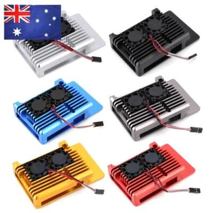 Metal Shell with Dual Cooling Fan Armor Case Suitable for Raspberry Pi 4 Model B - Afbeelding 1 van 18