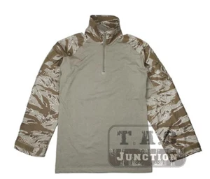 Tactical Combat Shirt Army Uniform Long Sleeves Top Desert Tiger Stripes - Picture 1 of 6