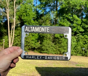 Altamonte Harley-Davidson Dealership License Plate Frame Vintage Florida - Picture 1 of 5