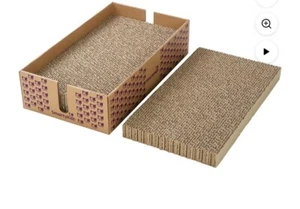 SmartyKat Super Scratcher & Stacker Box, Wide Corrugated Cat Scratcher for Cats - Picture 1 of 4