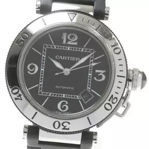 Cartier Pasha Seatimer Date W31077U2 Automatic Stainless Steel Black Dial 40mm - Picture 1 of 7