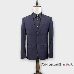 Blazer John Varvatos Para Hombres 38S Delgado Azul Marino Oscuro Chaqueta Sólida Elástica Ventilaciones Canadá - Imagen 1 de 16
