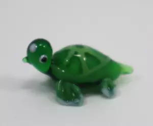 BB2 Fantasia tartaruga marina FIGURINA VETRO MINIATURA arte mini animale mondo rettile Ganz - Foto 1 di 10
