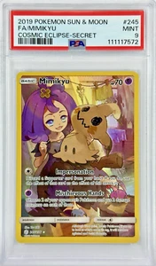 PSA 9 Cosmic Eclipse Mimikyu (Secret) #245 - 2019 Pokemon Sun & Moon 245/236 - Picture 1 of 2