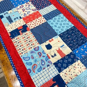 4th of July Quilted Table Runner 17 x 56 NEW Handmade Summer Runners Nautical - Picture 1 of 6