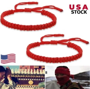 2 x rote Saite tibetisches Glück Glück Armband Kabbala böser Blick Schutz USA - Bild 1 von 12