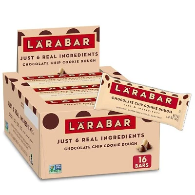 Larabar - A base de plantas, sin gluten, vegano - Masa para galletas con chispas de chocolate, 16 barras Foto 1 de 4