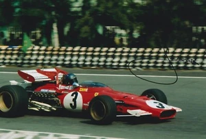 Jacky Ickx handsigniertes 12x8 Foto - Ferrari F1 Autogramm Formel 1 5 - Bild 1 von 1