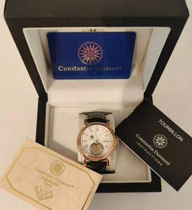 Constantin Durmont Luxus Tourbillon Reserve de Marche 9 x Diamanten - fast NOS! - Bild 1 von 9