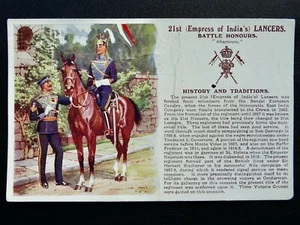 History & Tradition 21st EMPRESS OF INDIA LANCERS Postcard Gale & Polden No.31 - Picture 1 of 2
