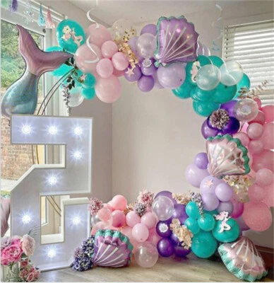 Mermaid Balloons+Ocean Balloon Garland Arch Kit Set Birthday Wedding Party Decor - image 1 of 4