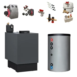 Paket Öl-Brennwertkessel Viessmann Vitoladens 300-C modul. 28,9 kW Speicher TWS - Bild 1 von 2