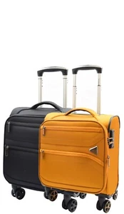 Budget Airline Under Seat Cabin Size Suitcases Lightweight 4 Wheel Hand Luggage - Picture 1 of 37