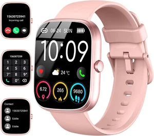 Smartwatch Herren Damen mit Telefonfunktion Armbanduhr für iPhone Samsung Huawei - Bild 1 von 7