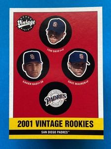 2001 Upper Deck Vintage Tom Davey Xavier Nady Dave Maurer #366