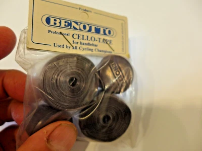 Benotto Handlebar tape dark silver - a very cool vintage set in package - Image 1 of 2