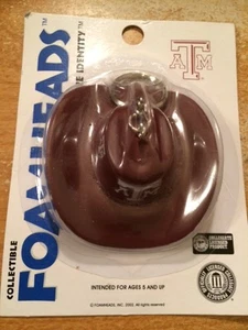 TEXAS A&M AGGIES FOAMHEAD KEY CHAIN 2002 Plus Another One Without The Keychain - Picture 1 of 2