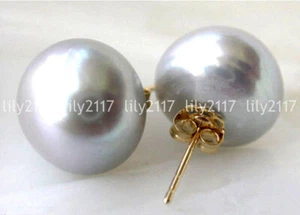 Beautiful Natural 4 colors Akoya Freshwater Pearl Gold Plated Stud Earrings - Picture 1 of 10