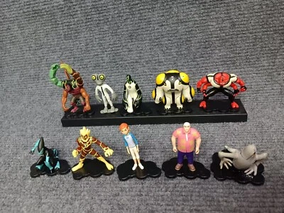lot 10 Cartoon Network Ben 10 Ben HEATBLAST Cannonbolt FOUR ARMS XLR8 figure 2" - Image 1 of 4
