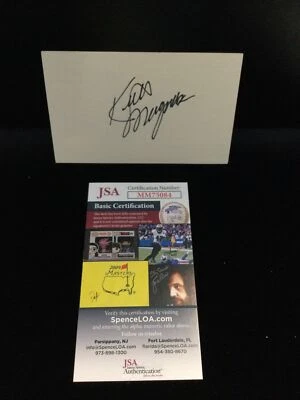 Keith Magnuson Signed 3x5 Index Card JSA COA Chicago Blackhawks Autograph -1 # - Image 1 of 2