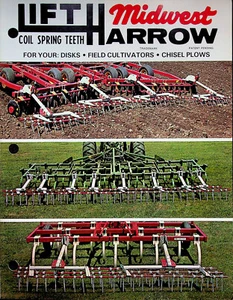 Vtg Original Farm Equipment Brochure MIDWEST LIFT HARROW COIL TEETH - Picture 1 of 2