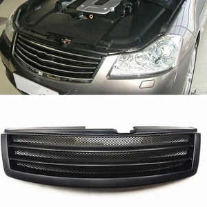 Für Infiniti M35 M45 2008 2009-2010 Frontstoßstange Gitter Fiberglas Mattschwarz - Picture 1 of 9
