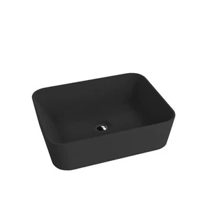 Aufsatzwaschbecken ALEGRANZA BLACK (490×380×135 mm) matt schwarz Waschbecken Bad - Bild 1 von 2